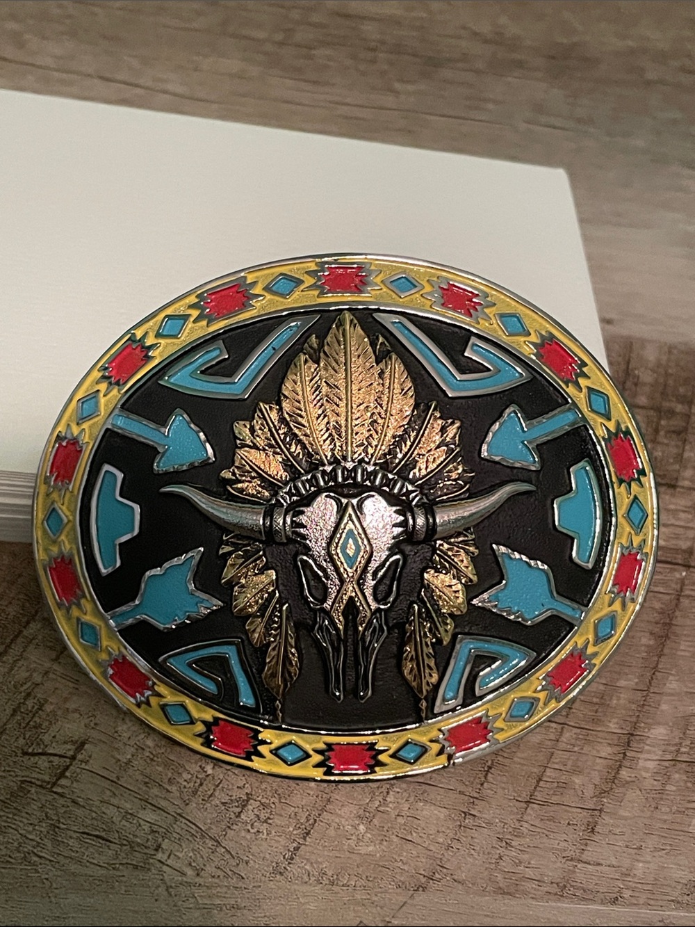 RARE Augus Native Aztec Belt Buckle